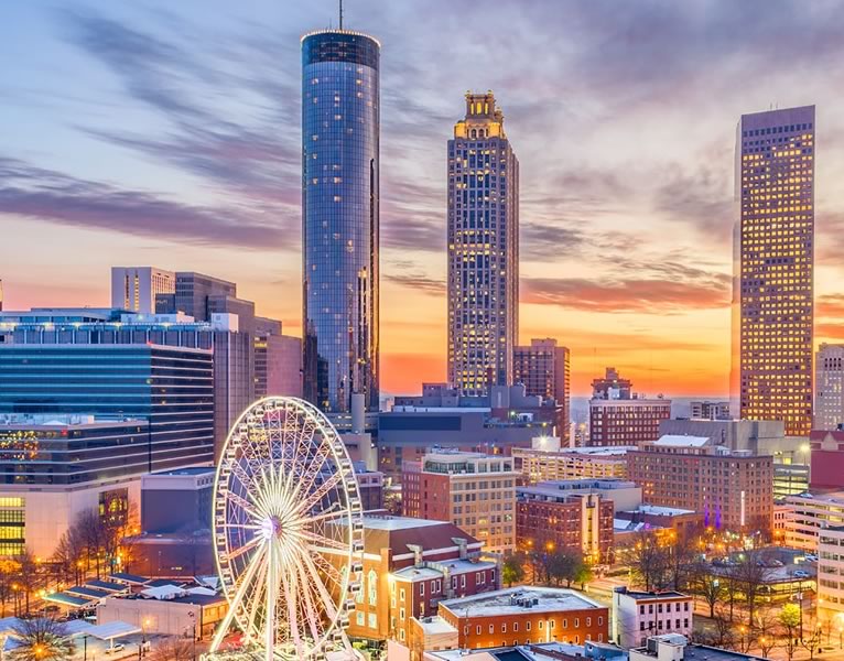 Fortigo at MODEX | decorative image of downtown Atlanta, GA